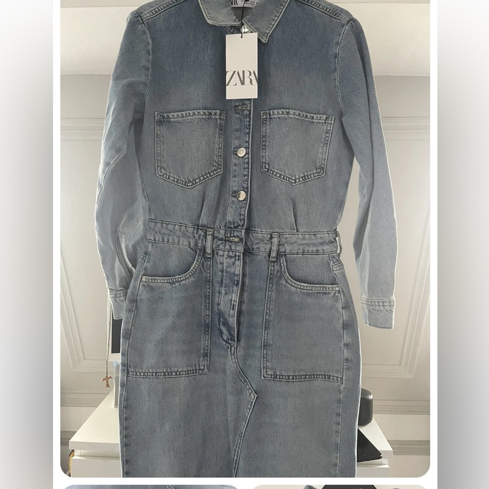 Zara Z1975 DENIM DRESS - Picture 8 of 9